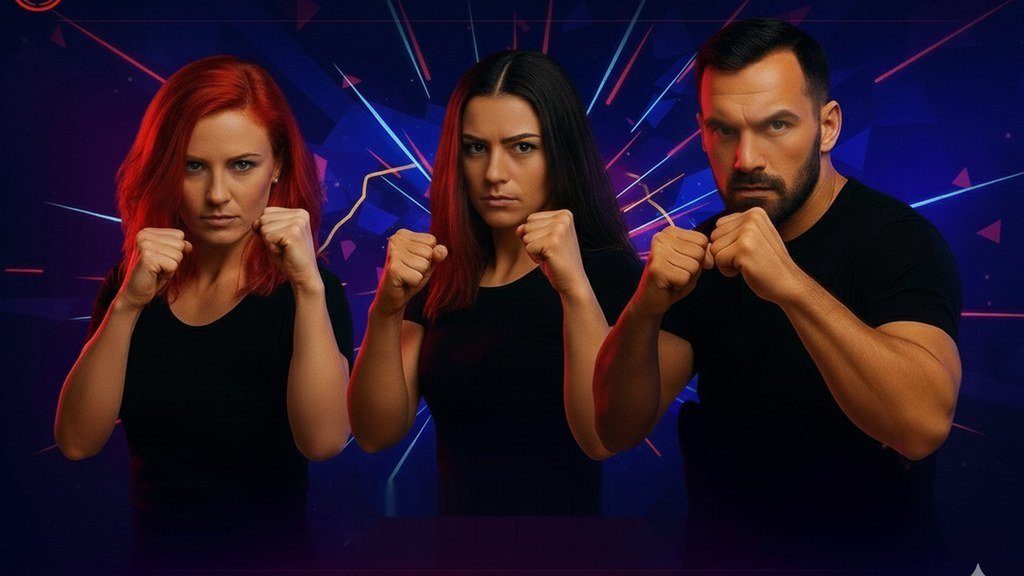 Trois pratiquants de Krav Maga en posture confiante au club KMDS Gembloux